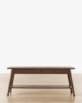 Console de salon traditionnelle en noyer et chêne avec design classique