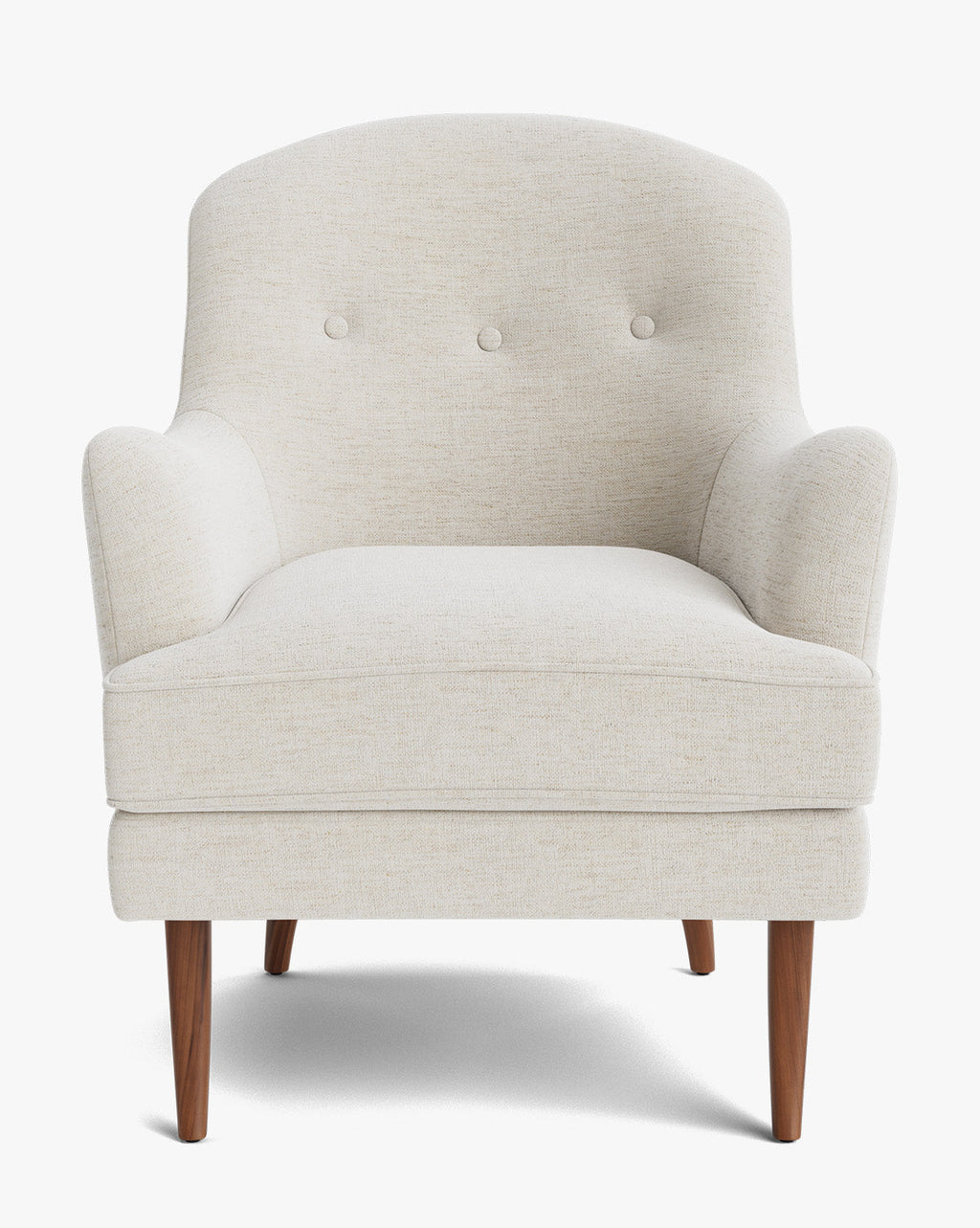 Fauteuil de salon classique capitonné avec coussin d'assise en duvet pour salon