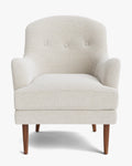 Fauteuil de salon classique capitonné avec coussin d'assise en duvet pour salon