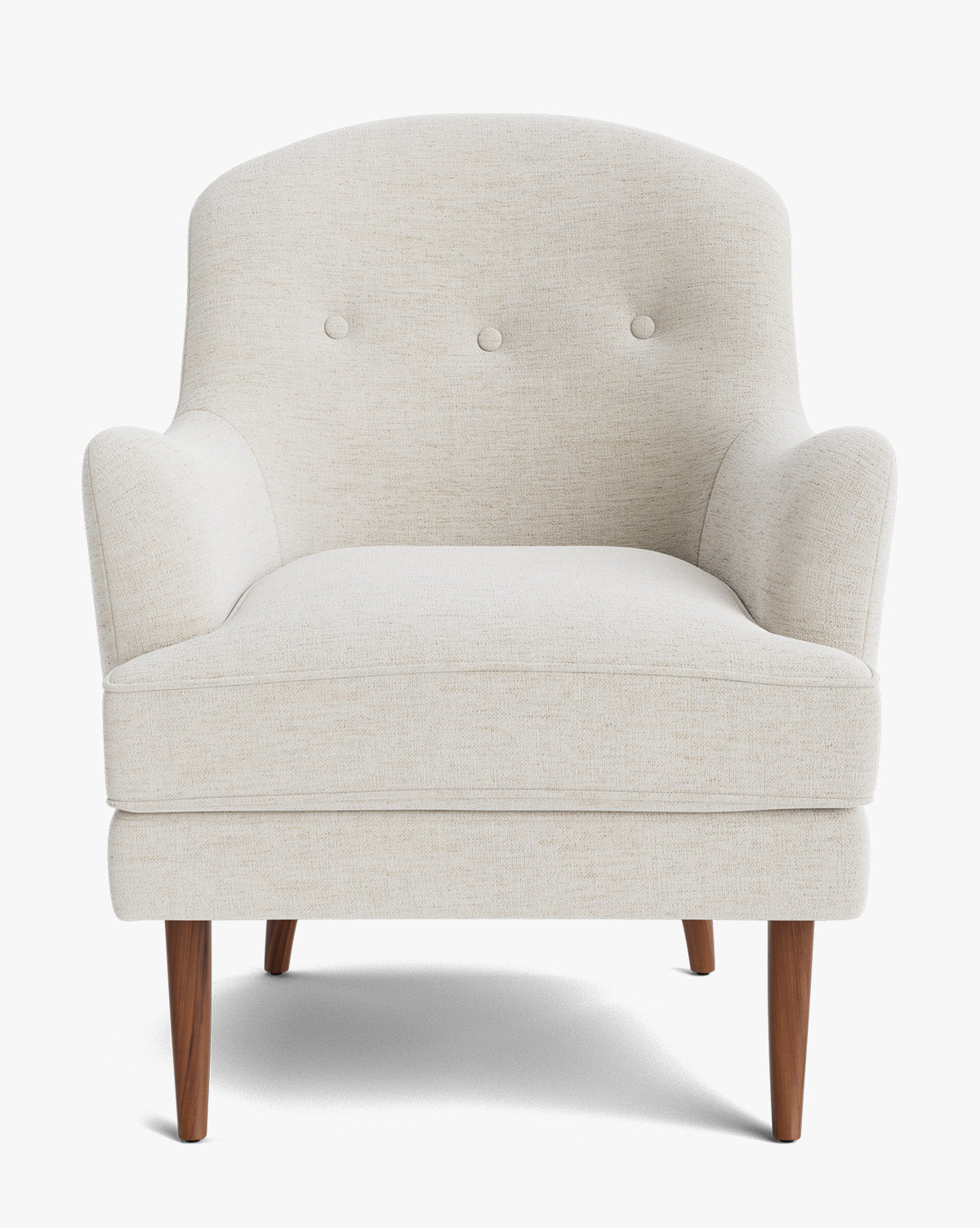 Fauteuil de salon classique capitonné avec coussin d'assise en duvet pour salon
