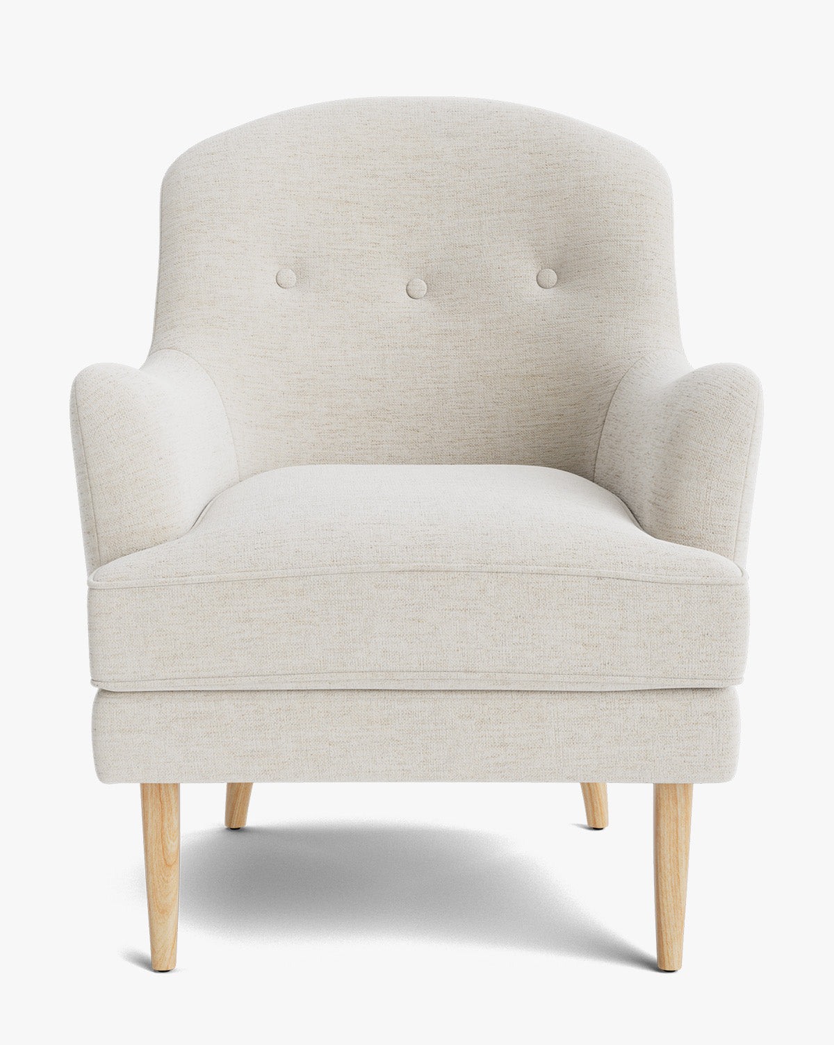 Fauteuil de salon classique capitonné avec coussin d'assise en duvet pour salon