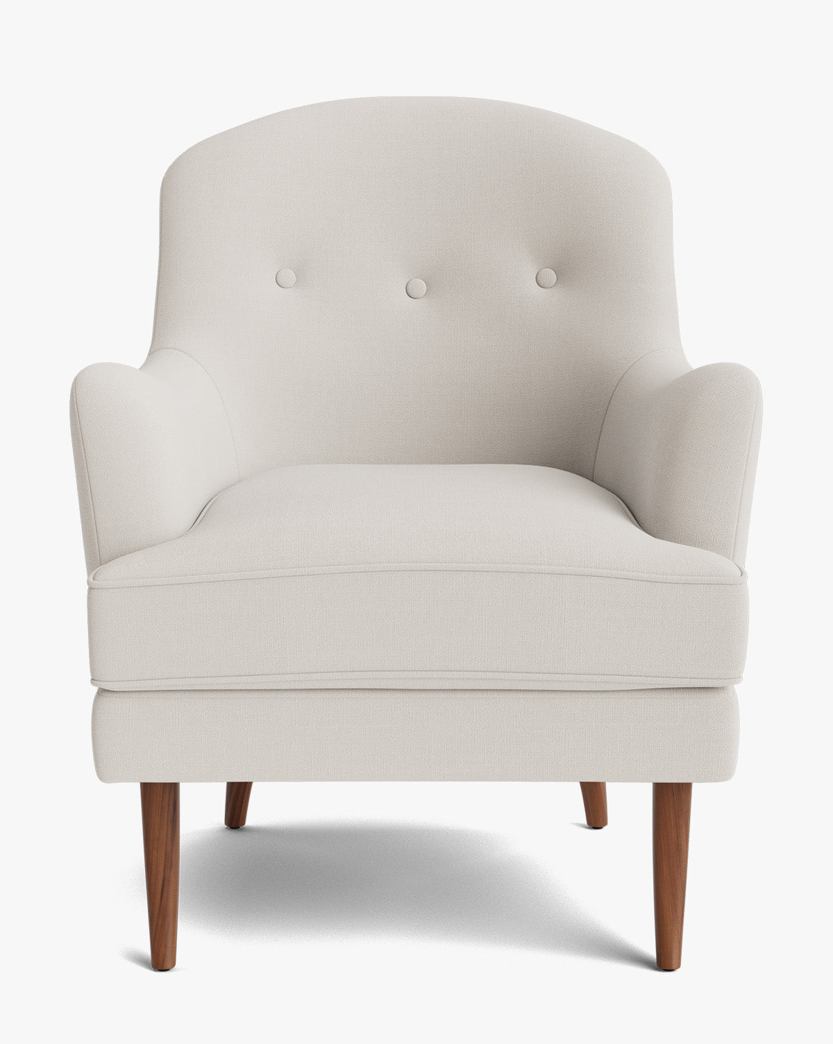 Fauteuil de salon classique capitonné avec coussin d'assise en duvet pour salon