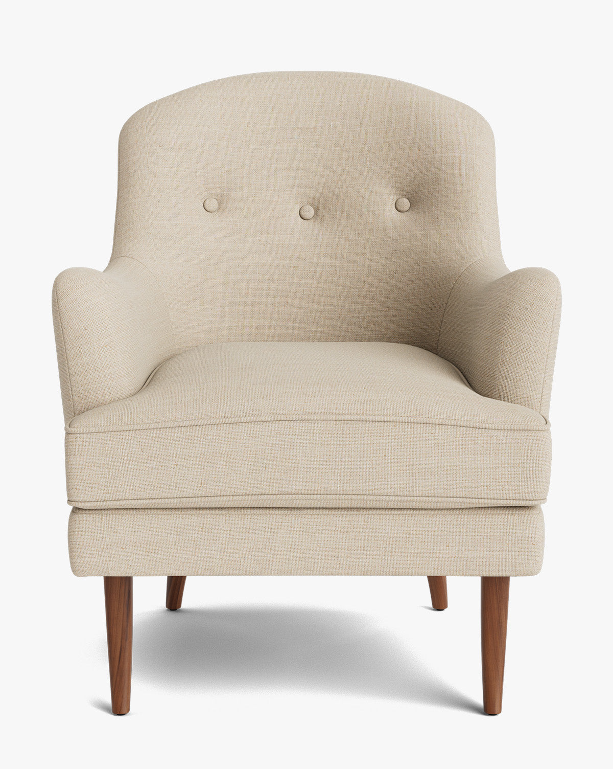 Fauteuil de salon classique capitonné avec coussin d'assise en duvet pour salon