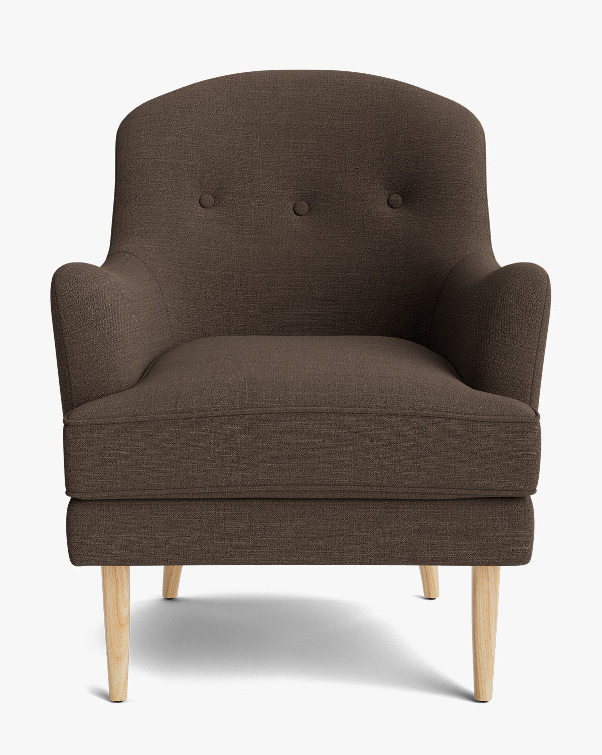 Fauteuil de salon classique capitonné avec coussin d'assise en duvet pour salon