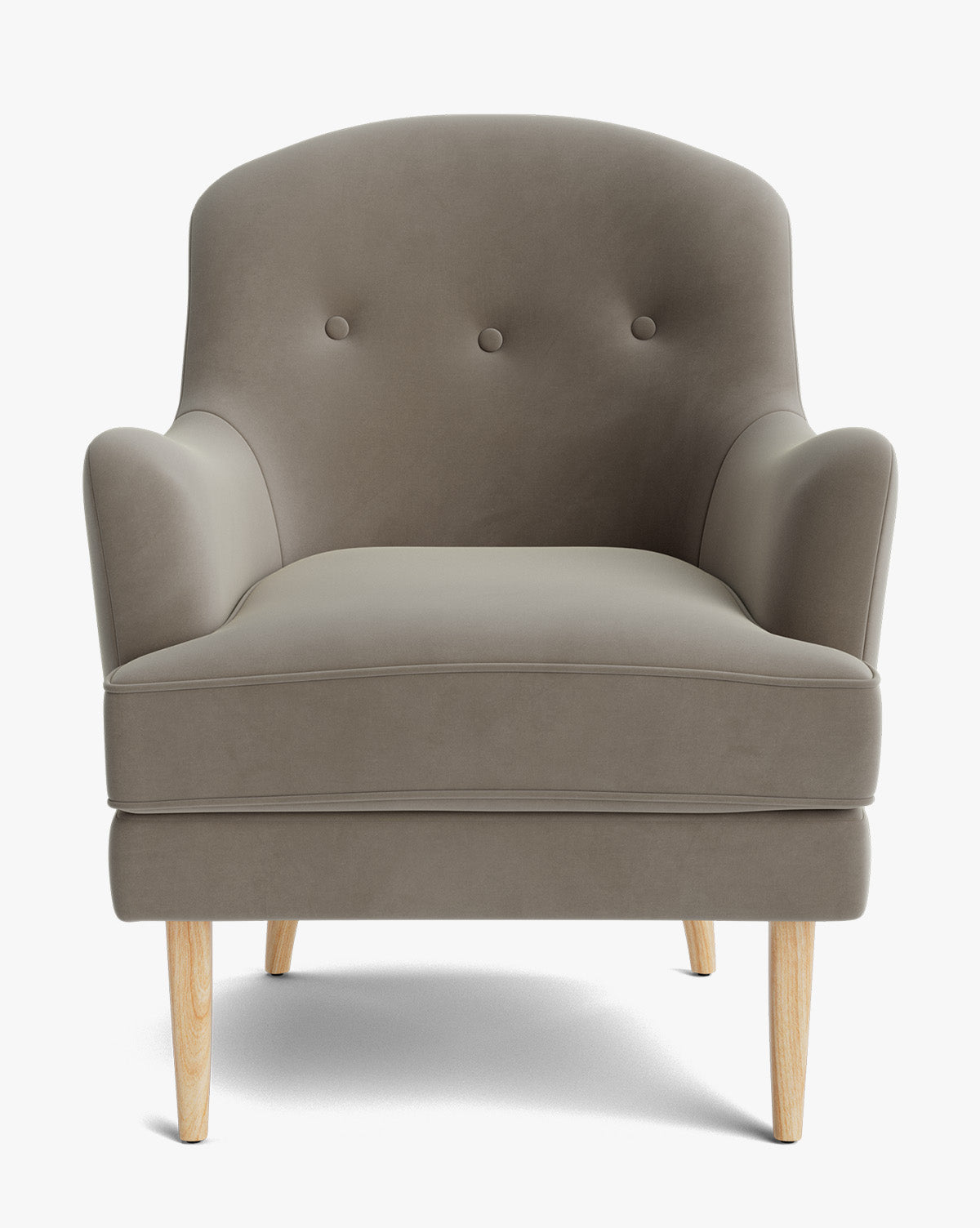 Fauteuil de salon classique capitonné avec coussin d'assise en duvet pour salon