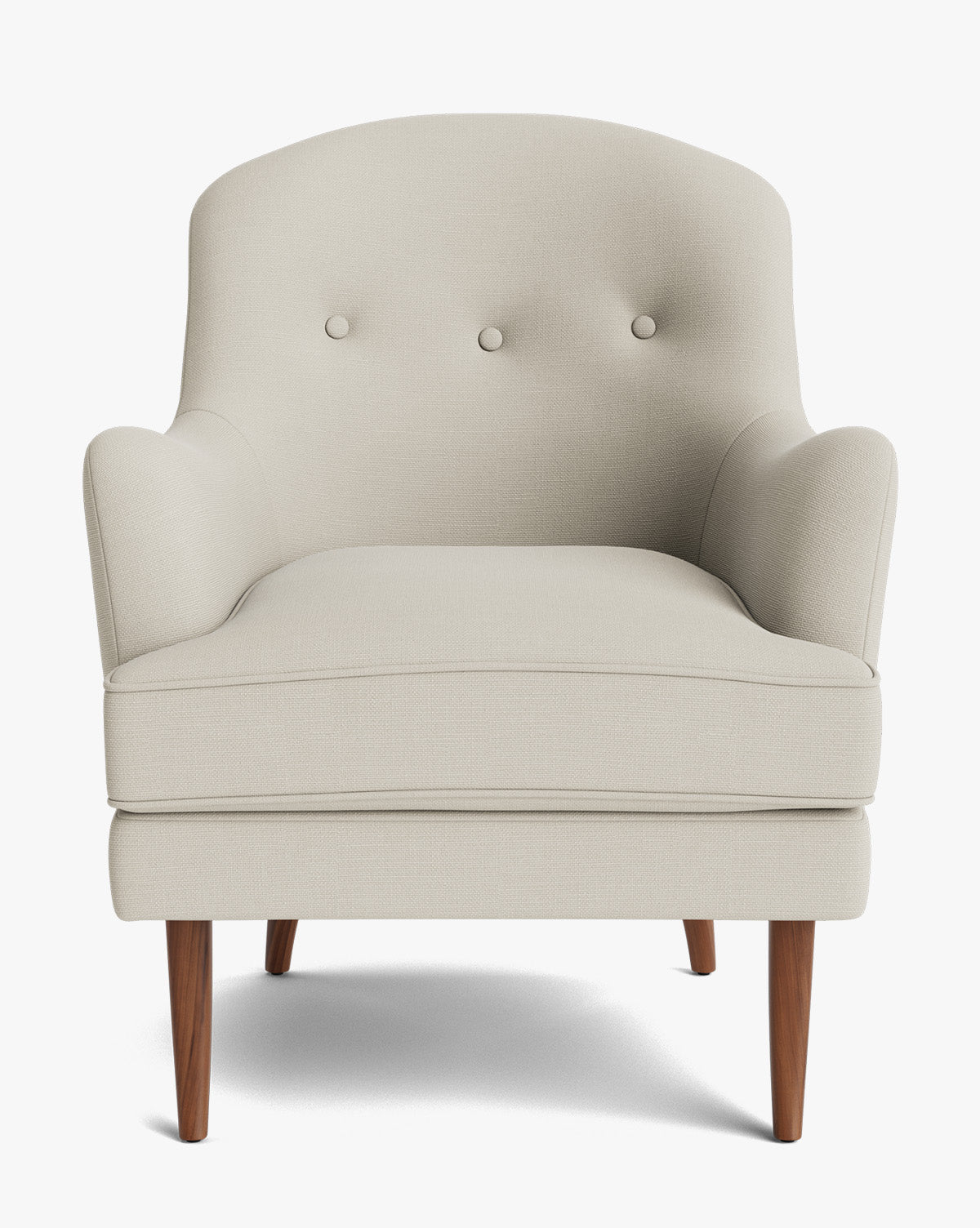 Fauteuil de salon classique capitonné avec coussin d'assise en duvet pour salon