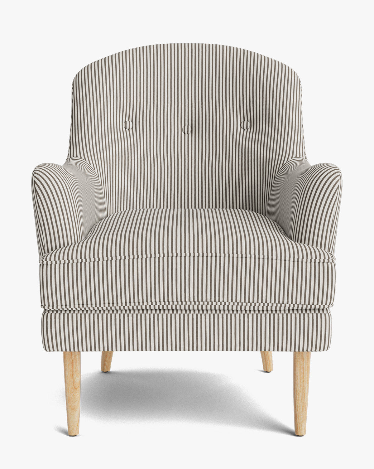 Fauteuil de salon classique capitonné avec coussin d'assise en duvet pour salon