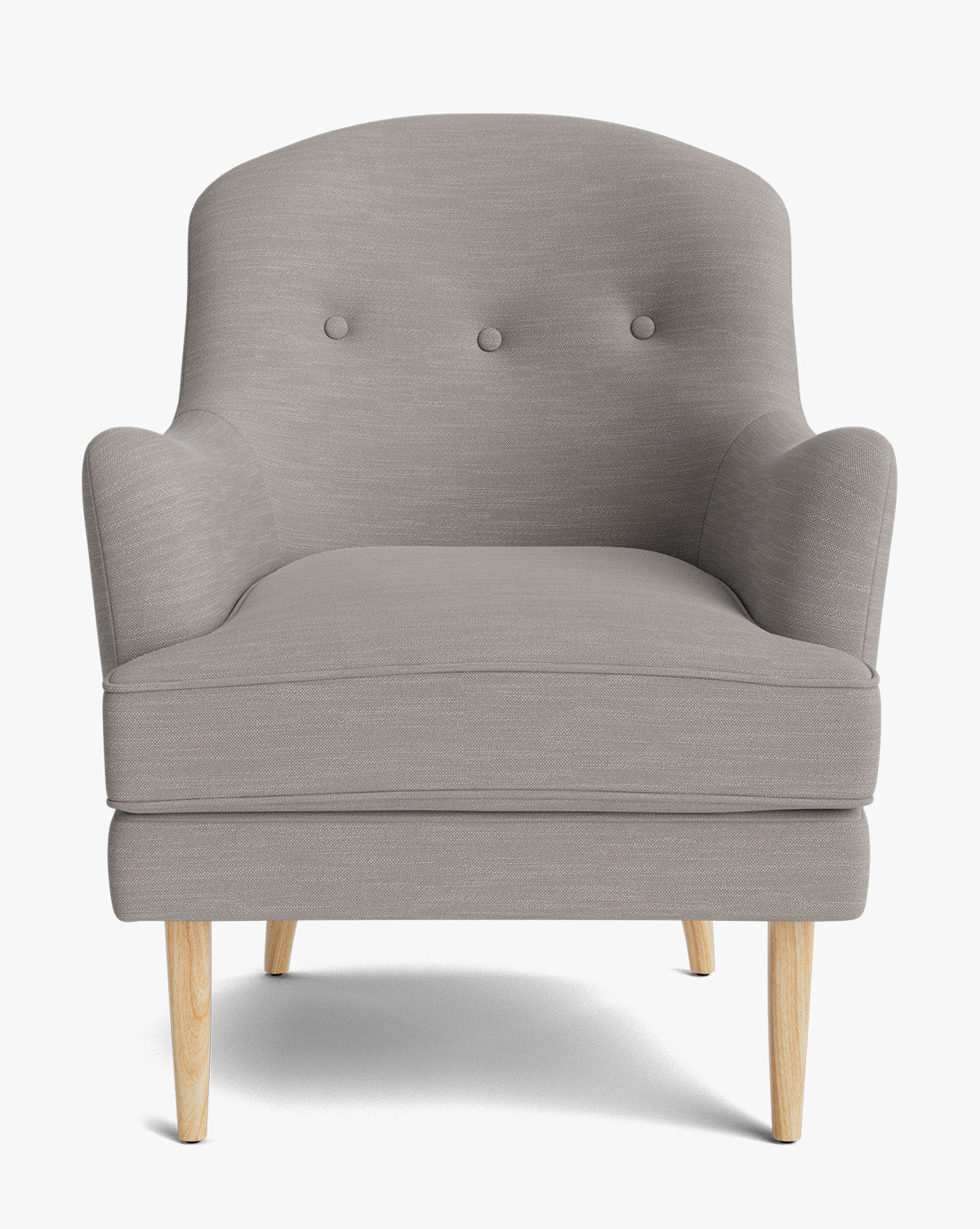 Fauteuil de salon classique capitonné avec coussin d'assise en duvet pour salon