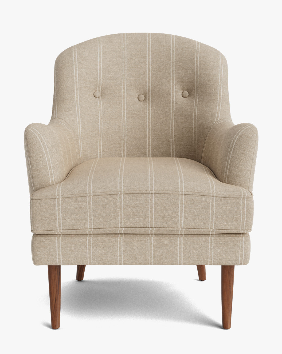 Fauteuil de salon classique capitonné avec coussin d'assise en duvet pour salon