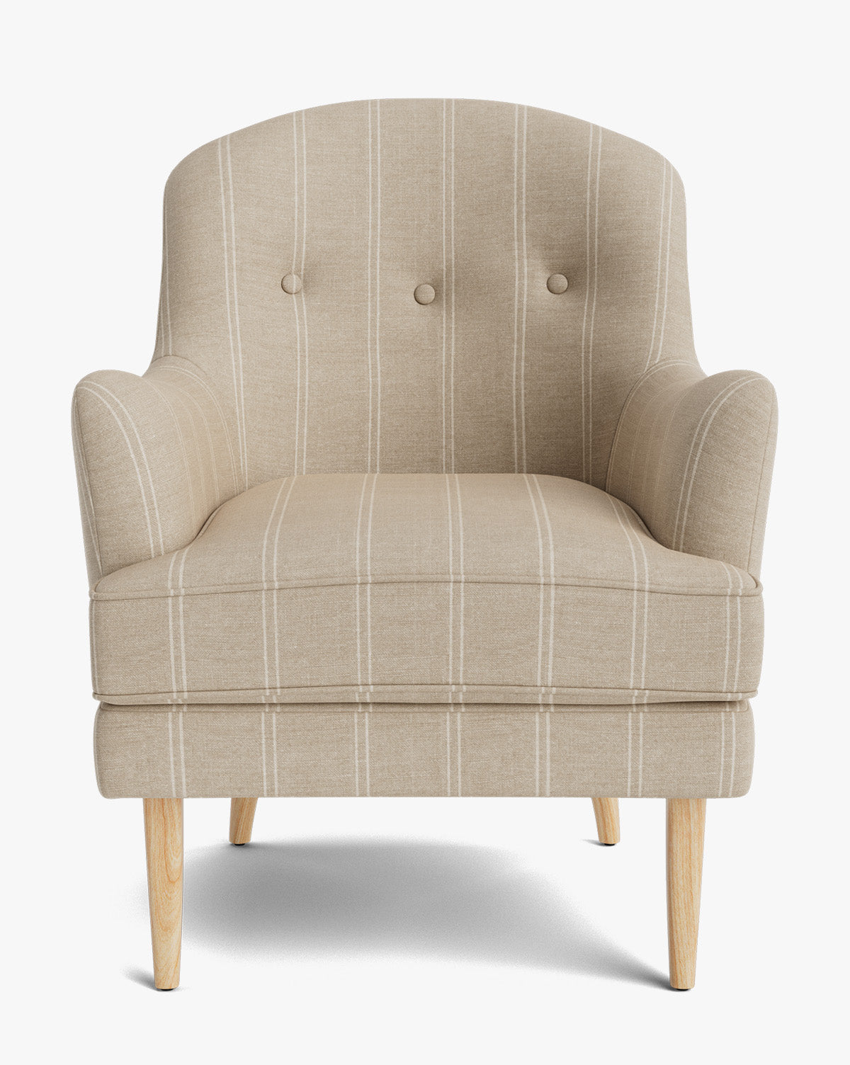 Fauteuil de salon classique capitonné avec coussin d'assise en duvet pour salon
