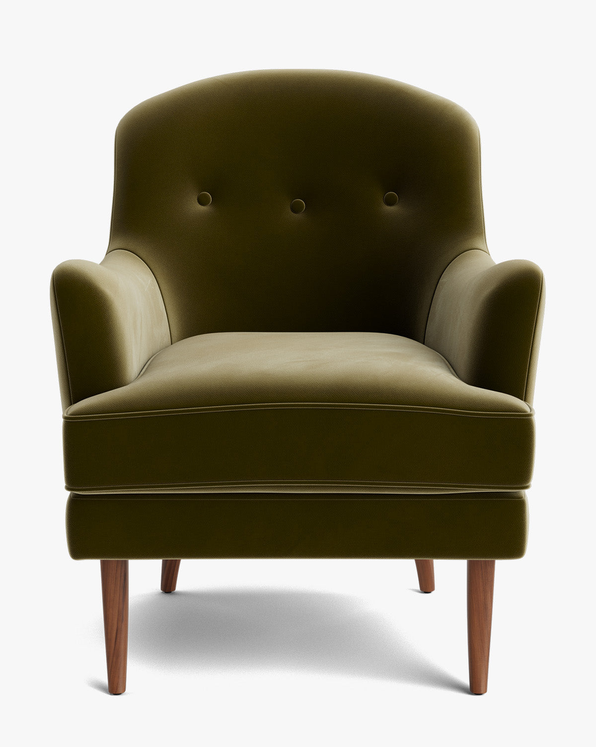 Fauteuil de salon classique capitonné avec coussin d'assise en duvet pour salon