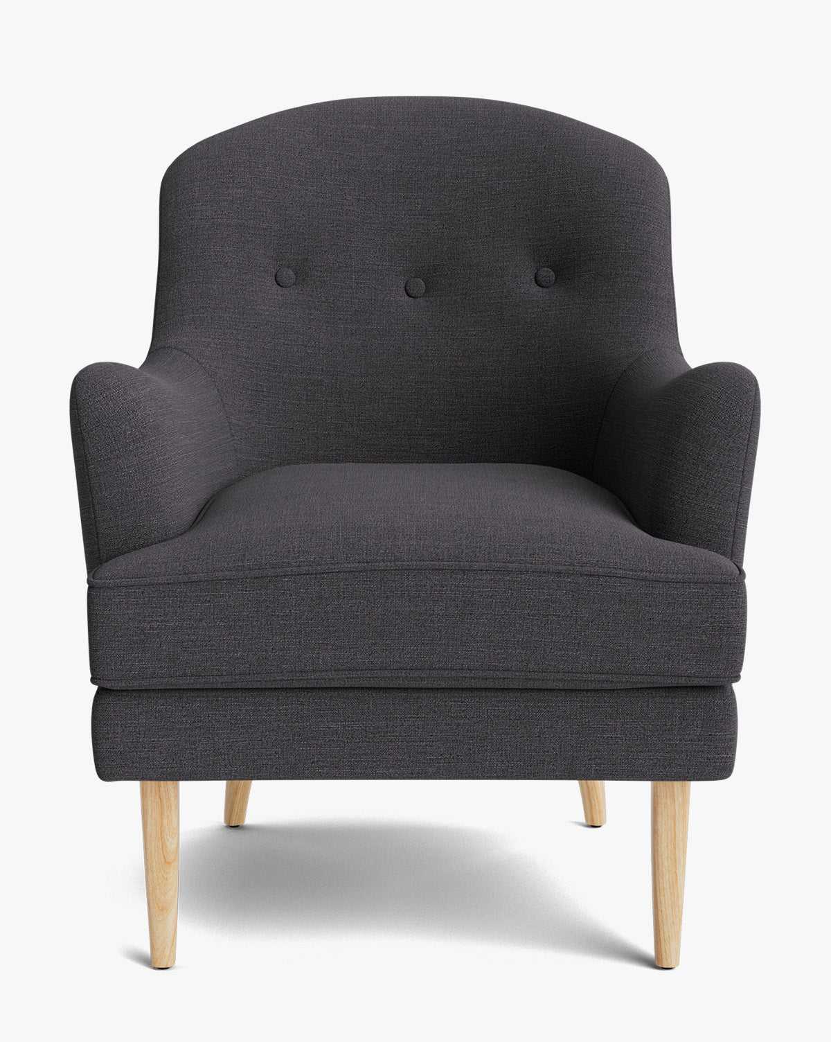 Fauteuil de salon classique capitonné avec coussin d'assise en duvet pour salon