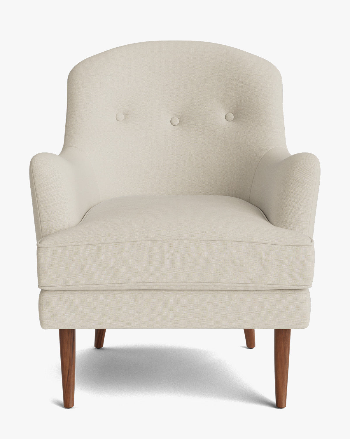 Fauteuil de salon classique capitonné avec coussin d'assise en duvet pour salon