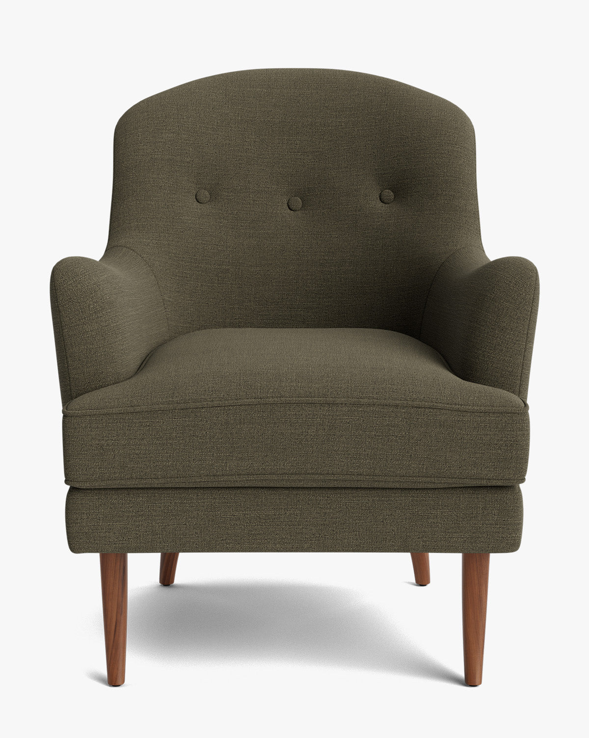 Fauteuil de salon classique capitonné avec coussin d'assise en duvet pour salon
