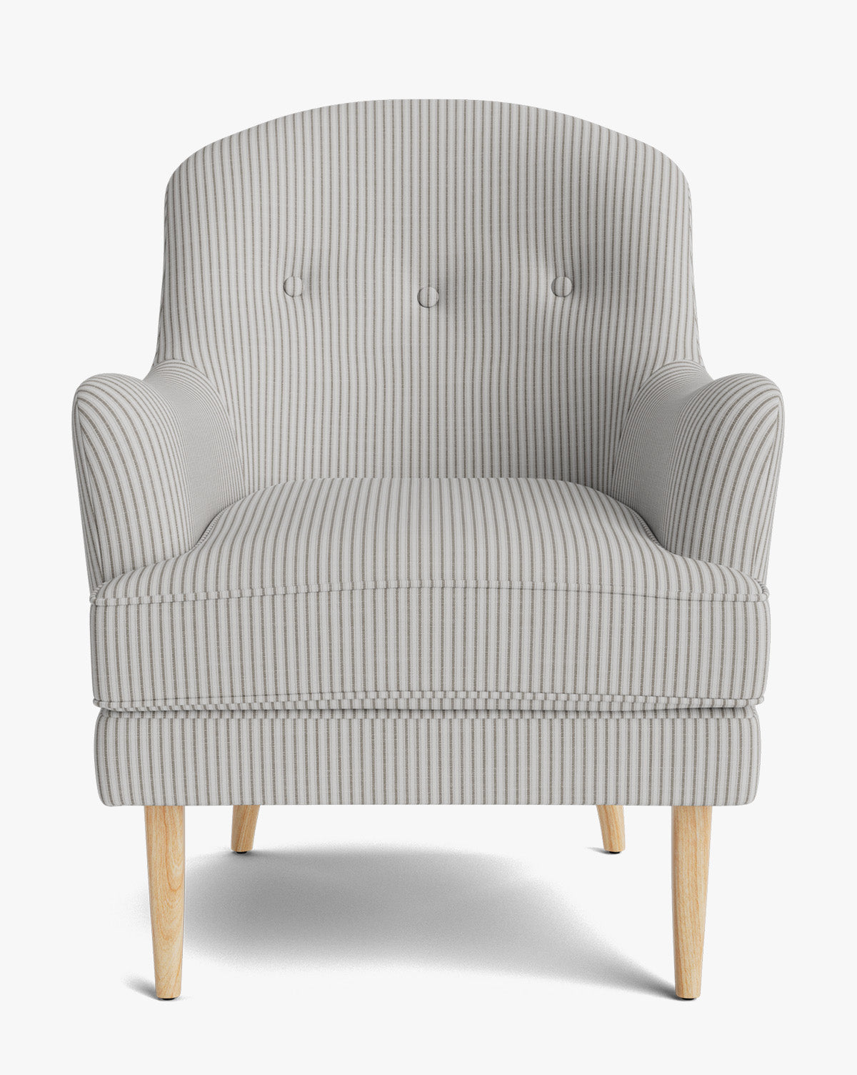 Fauteuil de salon classique capitonné avec coussin d'assise en duvet pour salon