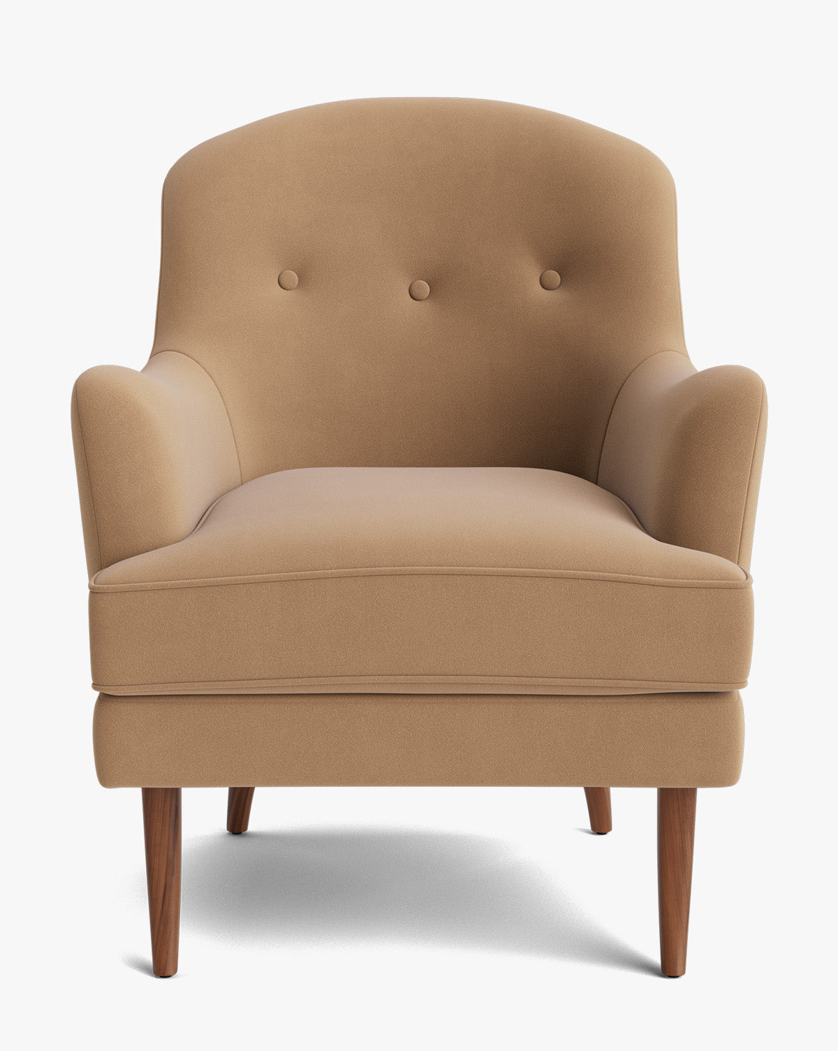 Fauteuil de salon classique capitonné avec coussin d'assise en duvet pour salon