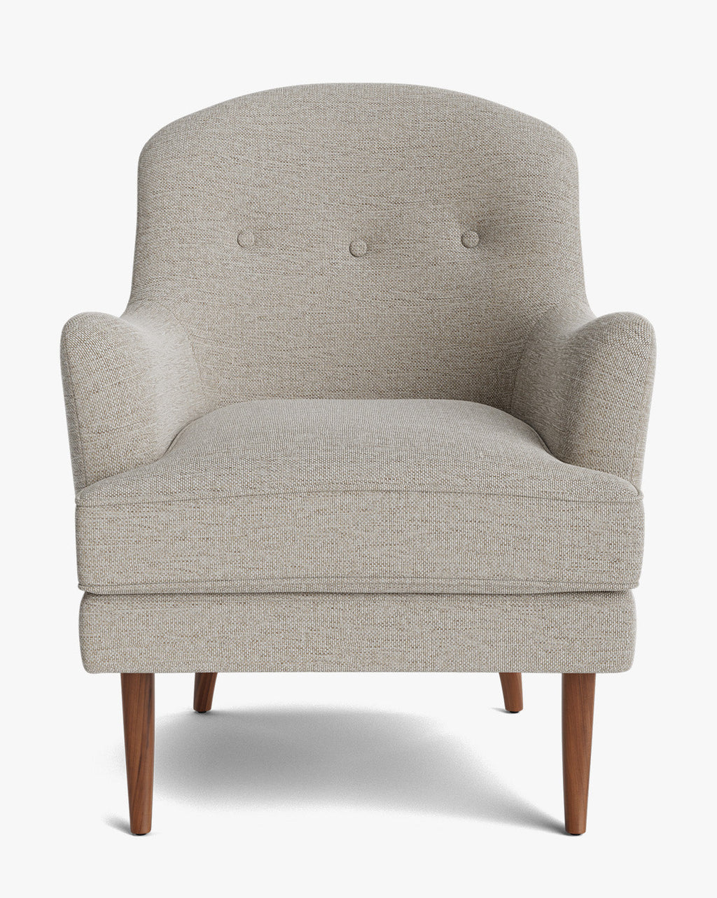 Fauteuil de salon classique capitonné avec coussin d'assise en duvet pour salon