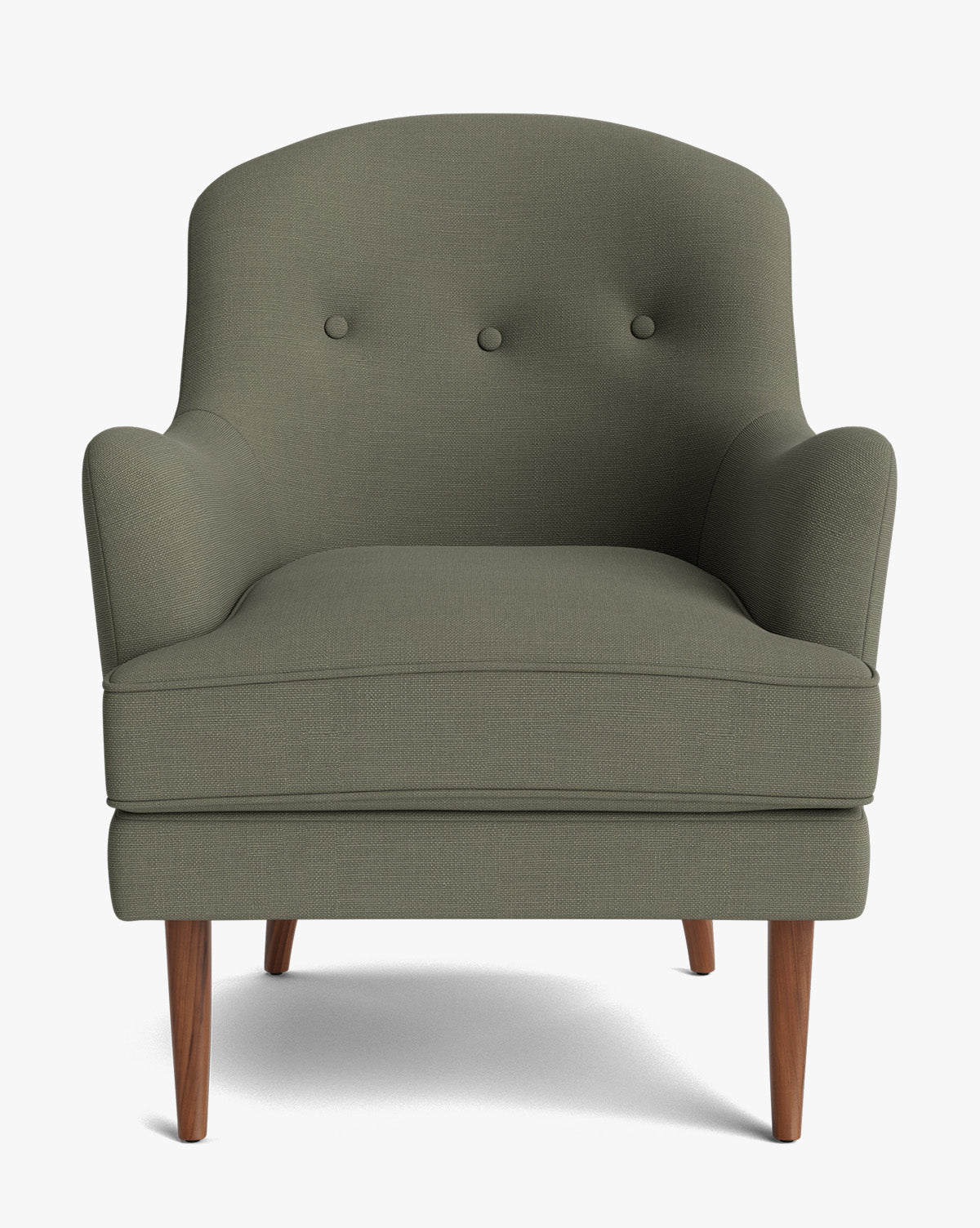 Fauteuil de salon classique capitonné avec coussin d'assise en duvet pour salon