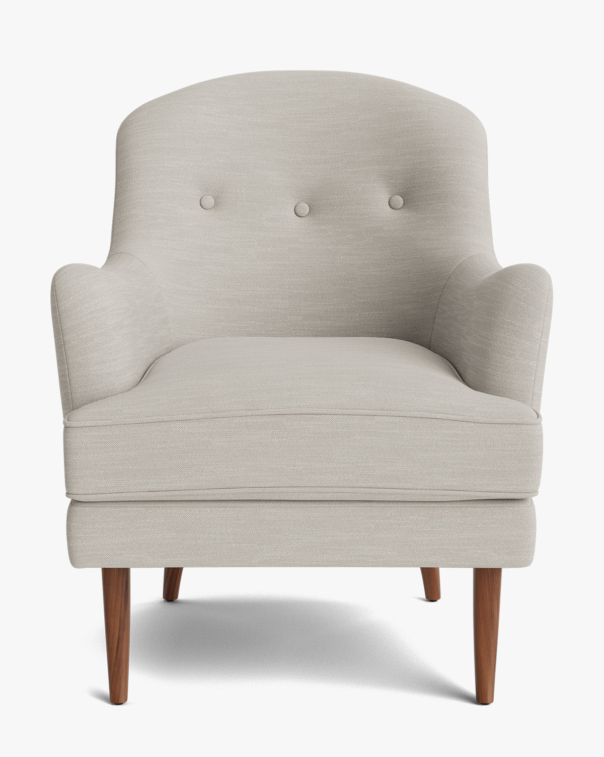 Fauteuil de salon classique capitonné avec coussin d'assise en duvet pour salon