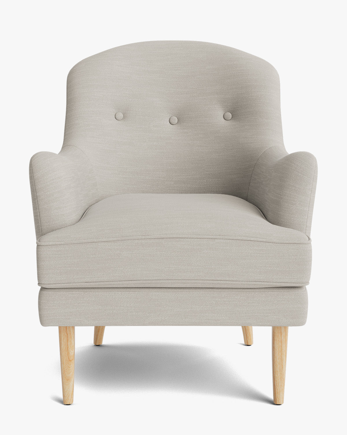 Fauteuil de salon classique capitonné avec coussin d'assise en duvet pour salon