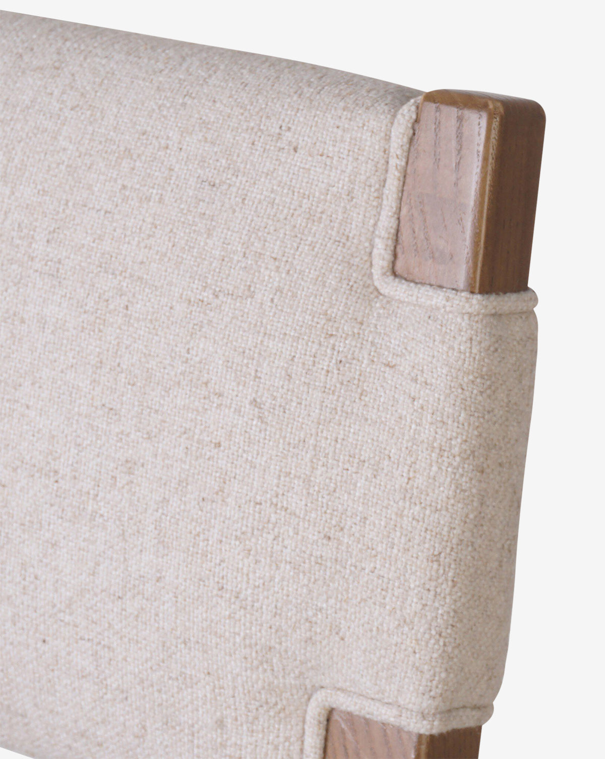 Tabouret de comptoir transitionnel en frêne massif avec tissu neutre haute performance pour salle à manger