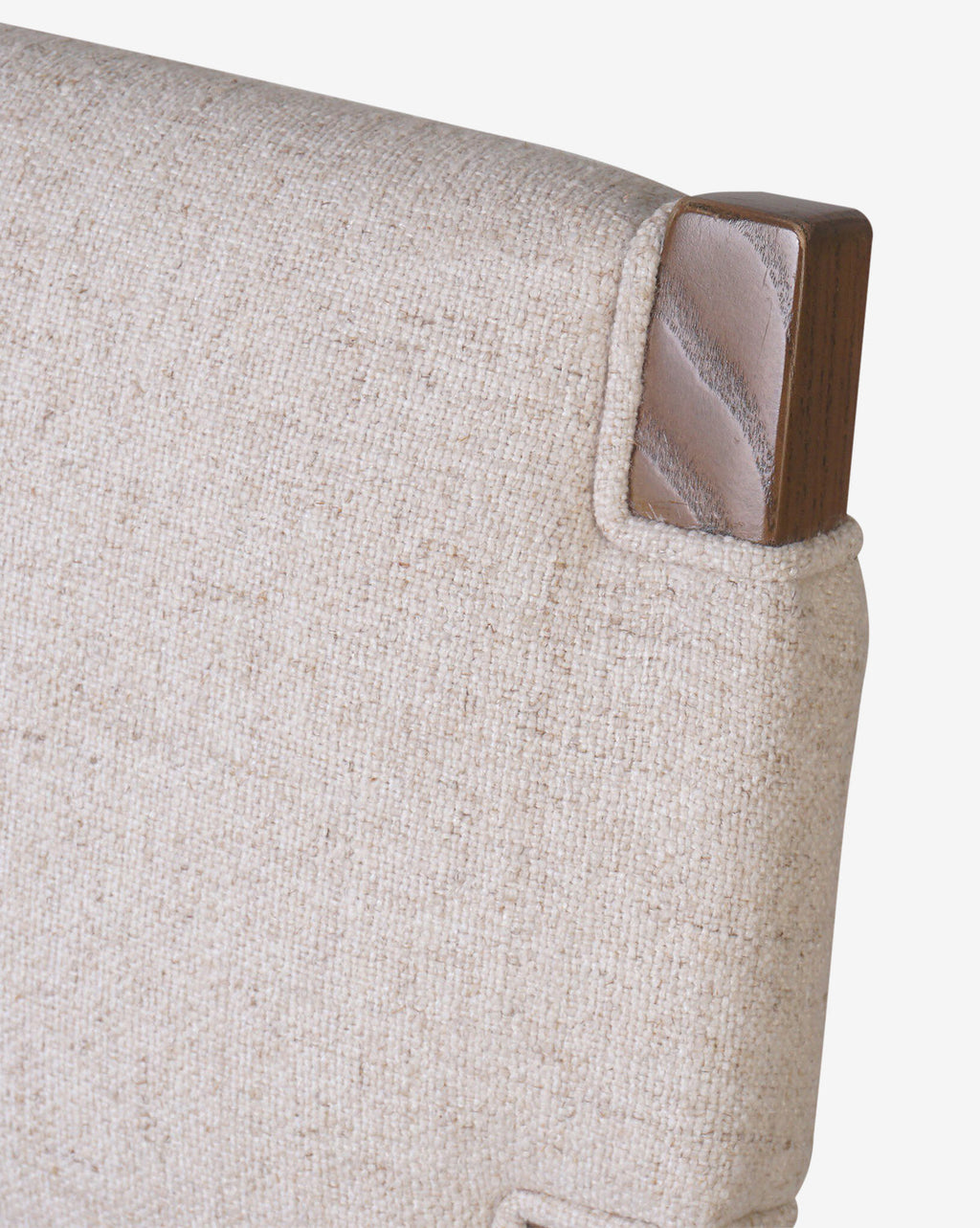 Tabouret de comptoir transitionnel en frêne massif avec tissu neutre haute performance pour salle à manger