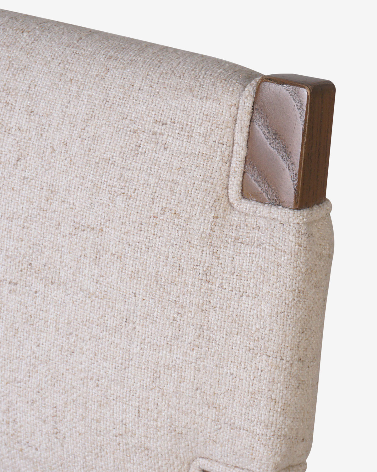 Tabouret de comptoir transitionnel en frêne massif avec tissu neutre haute performance pour salle à manger