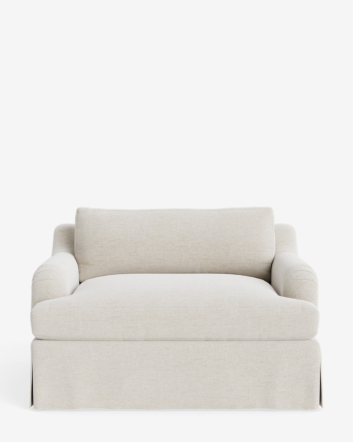Fauteuil surdimensionné en tissu Crypton traditionnel avec revêtement anglais et silhouette à jupe pour le salon
