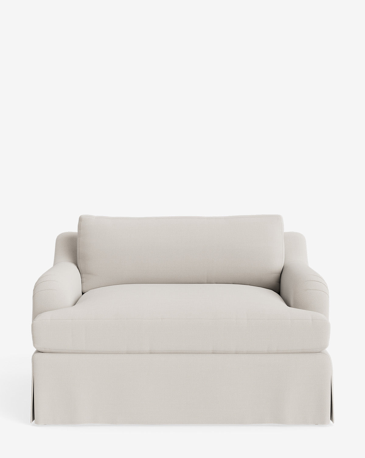 Fauteuil surdimensionné en tissu Crypton traditionnel avec revêtement anglais et silhouette à jupe pour le salon