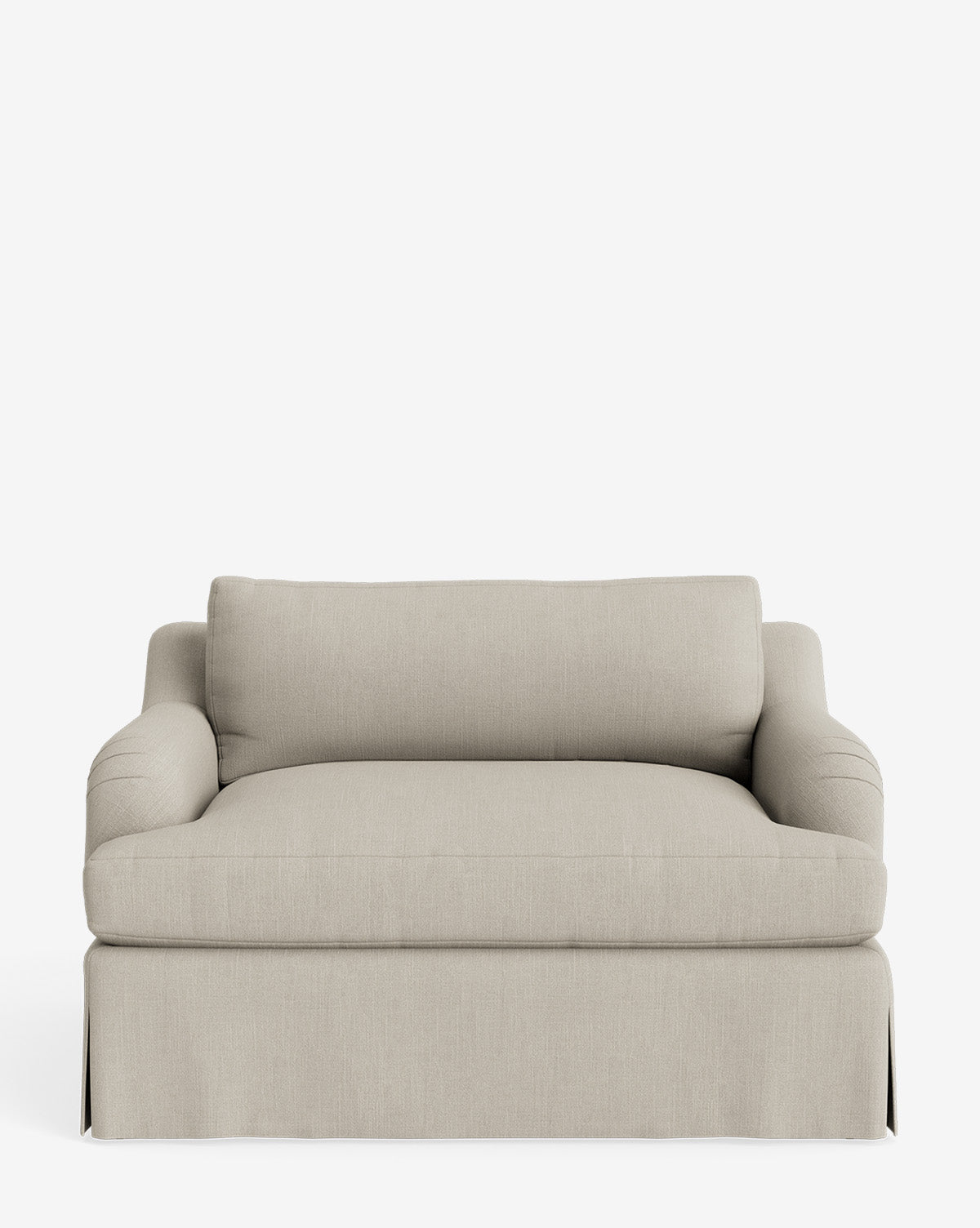 Fauteuil surdimensionné en tissu Crypton traditionnel avec revêtement anglais et silhouette à jupe pour le salon
