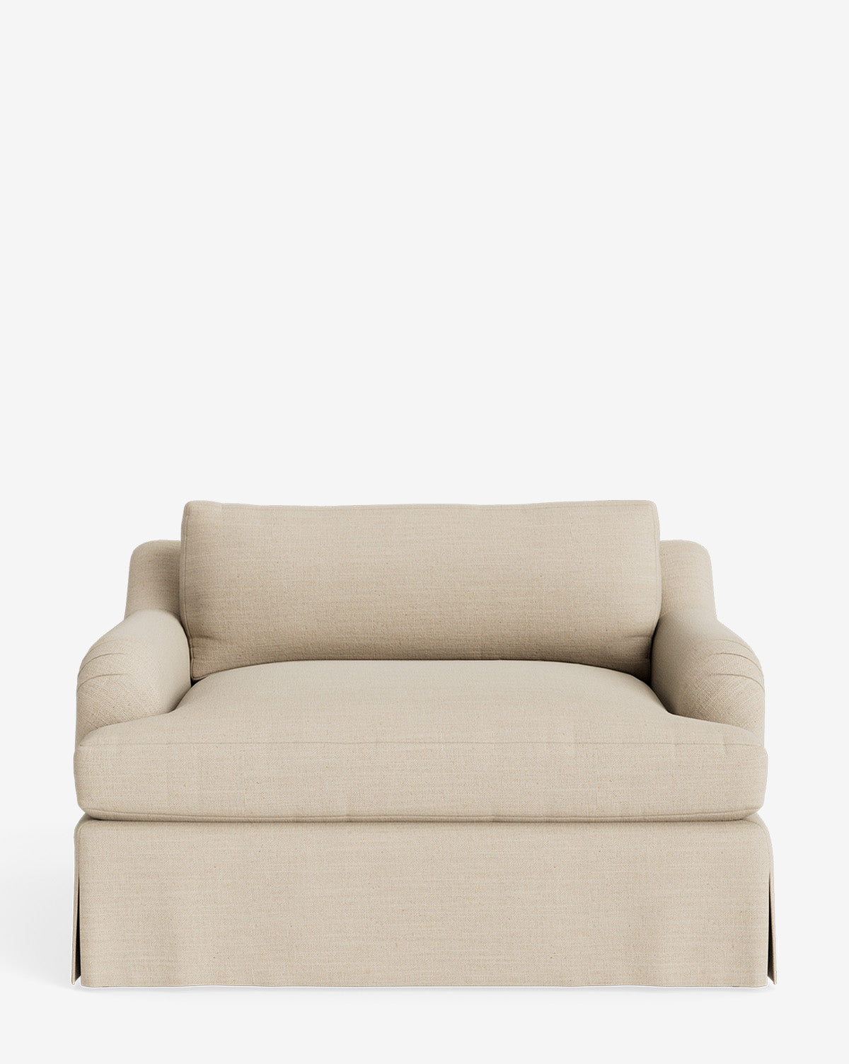Fauteuil surdimensionné en tissu Crypton traditionnel avec revêtement anglais et silhouette à jupe pour le salon