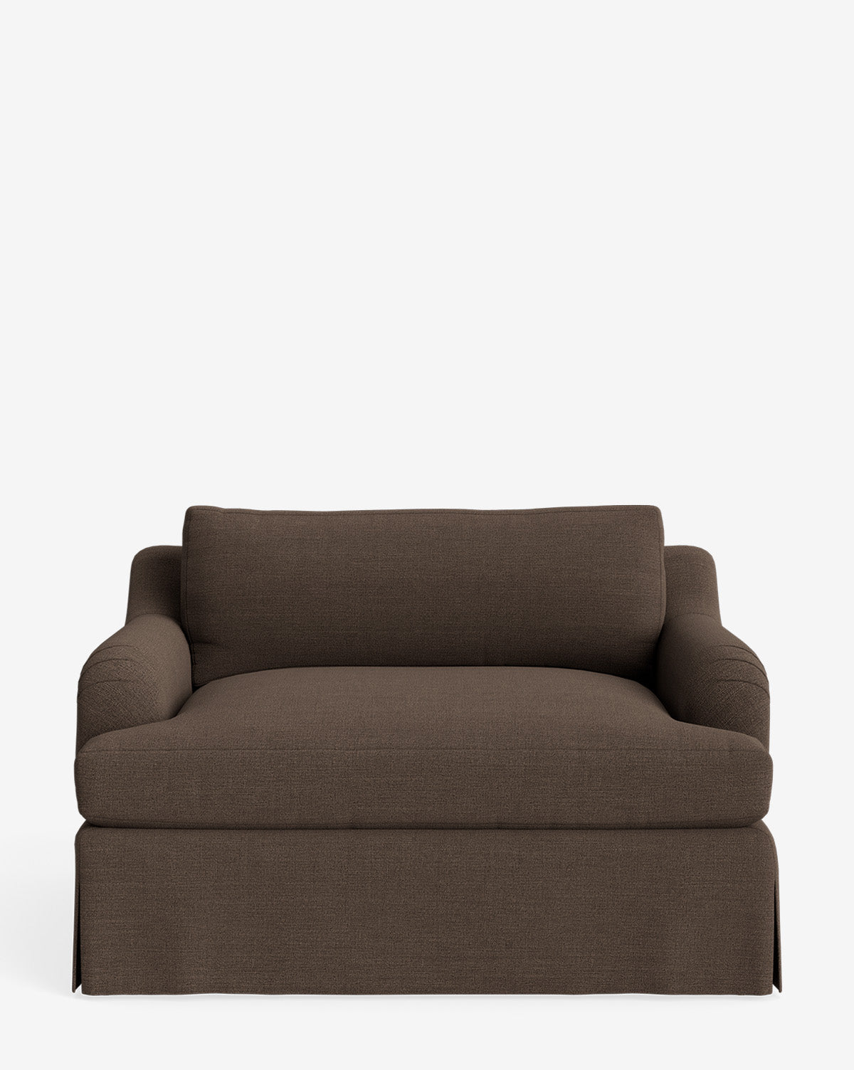 Fauteuil surdimensionné en tissu Crypton traditionnel avec revêtement anglais et silhouette à jupe pour le salon