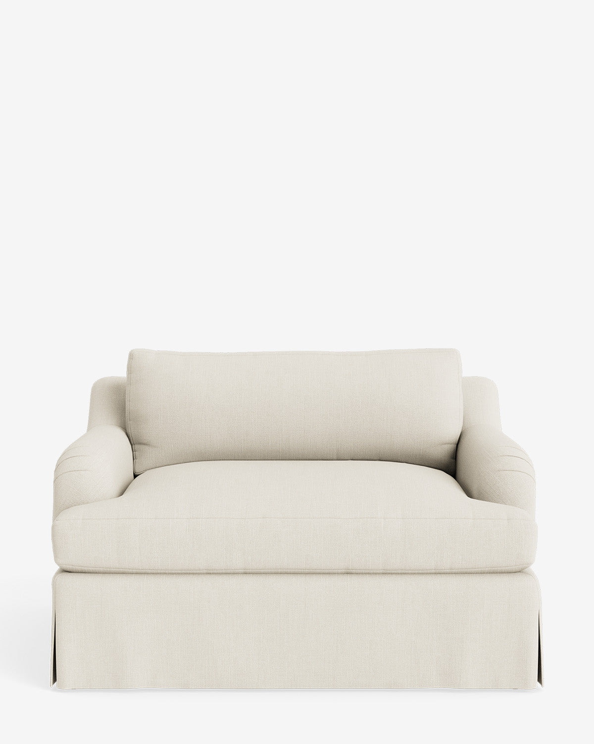Fauteuil surdimensionné en tissu Crypton traditionnel avec revêtement anglais et silhouette à jupe pour le salon