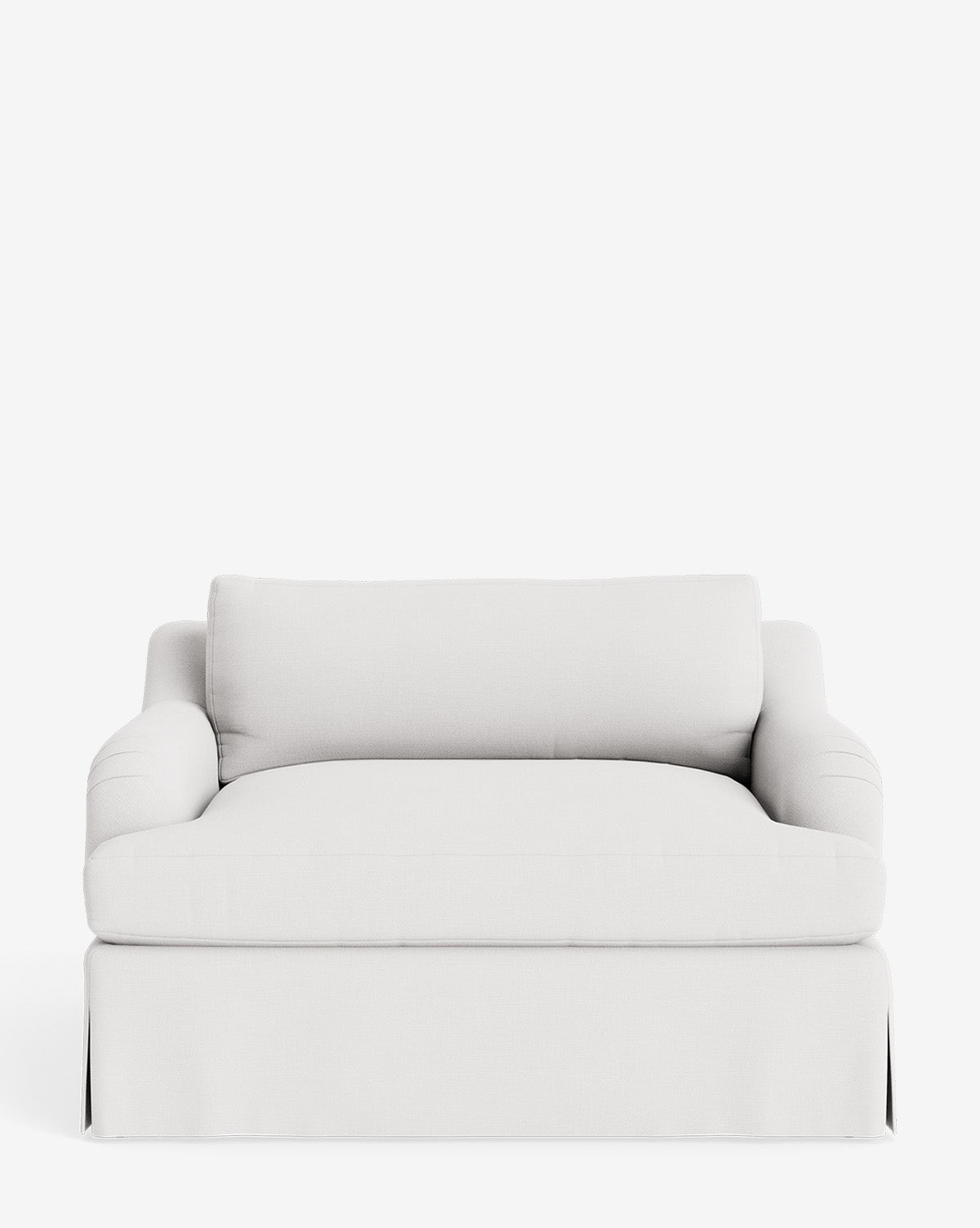 Fauteuil surdimensionné en tissu Crypton traditionnel avec revêtement anglais et silhouette à jupe pour le salon