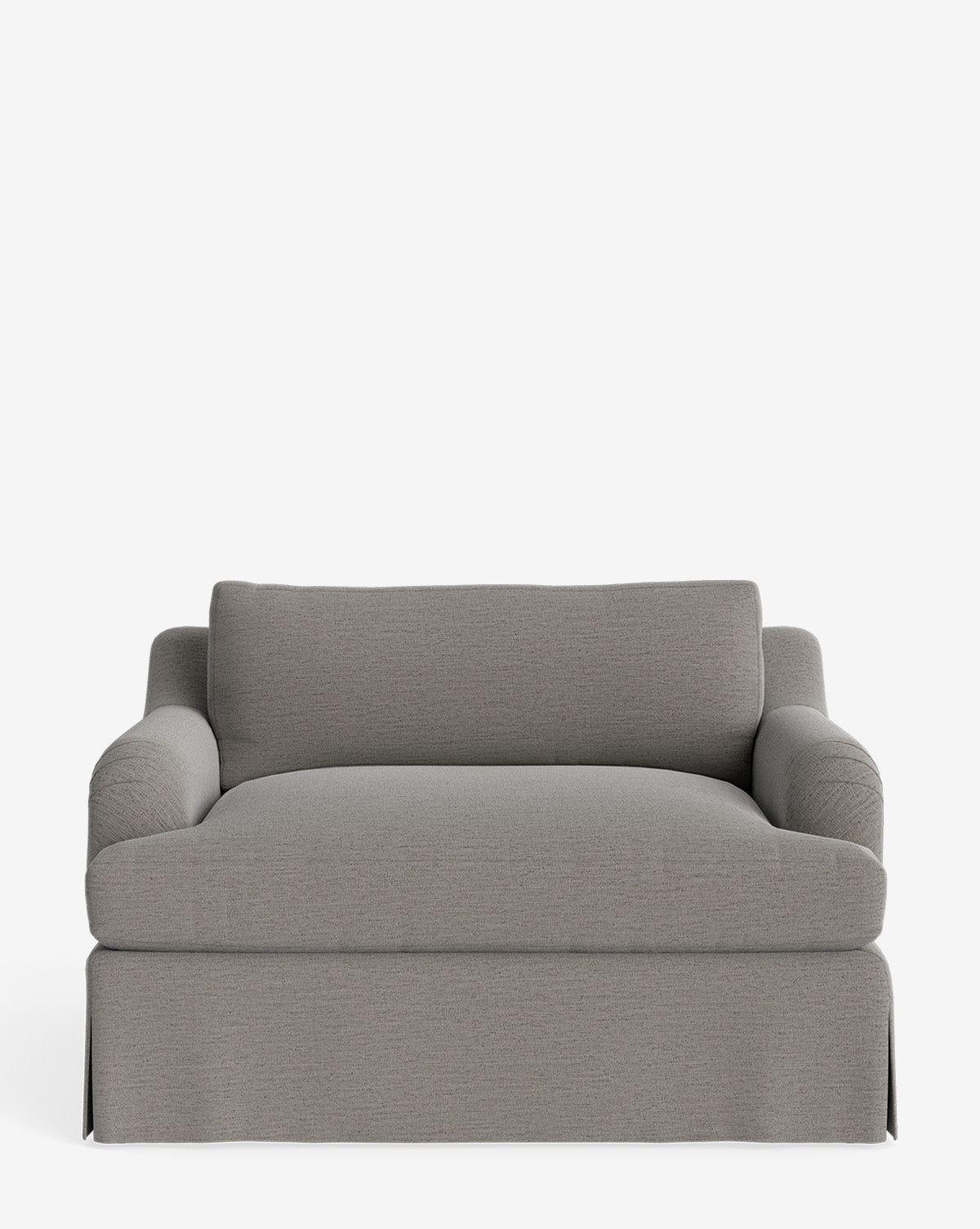 Fauteuil surdimensionné en tissu Crypton traditionnel avec revêtement anglais et silhouette à jupe pour le salon