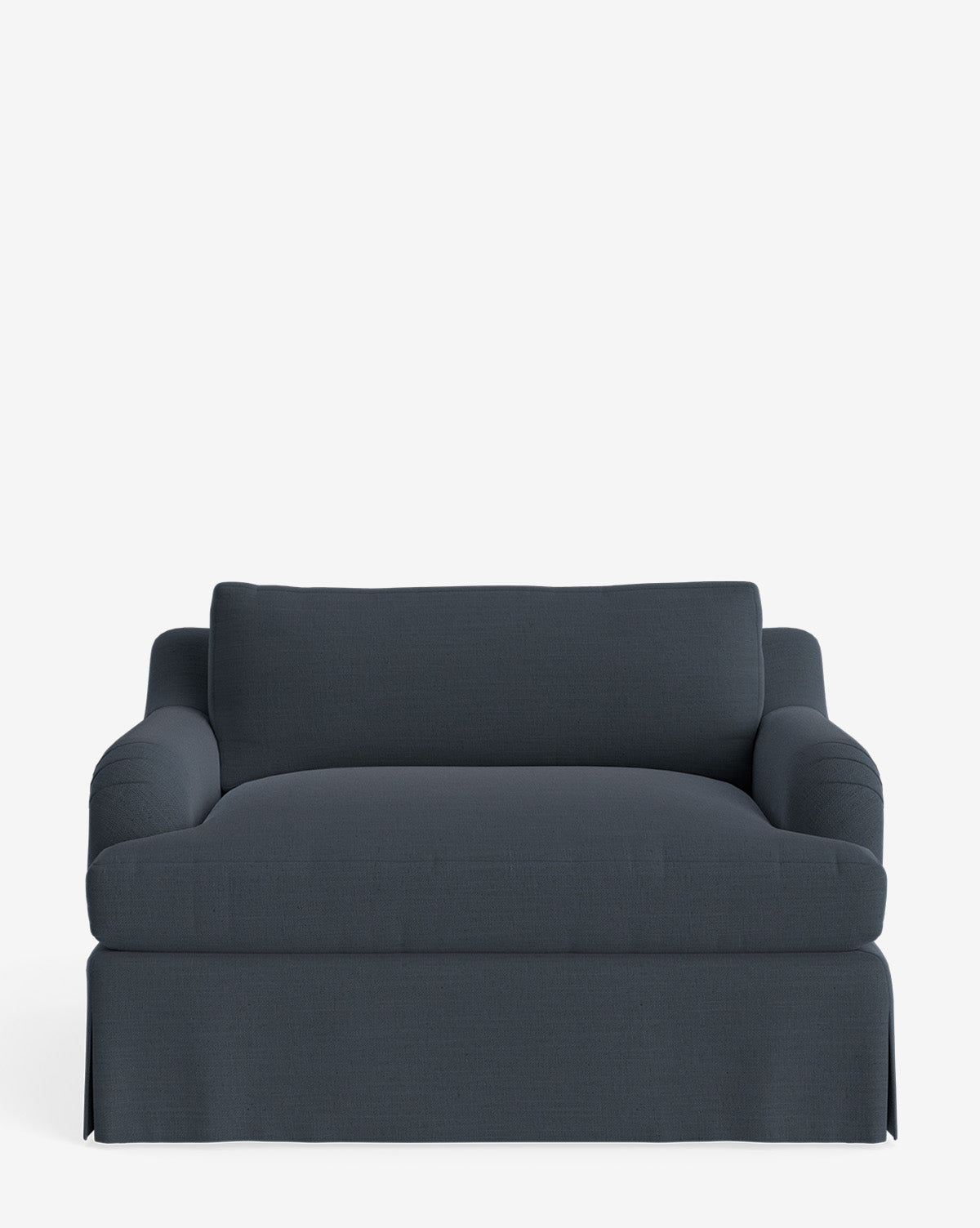 Fauteuil surdimensionné en tissu Crypton traditionnel avec revêtement anglais et silhouette à jupe pour le salon