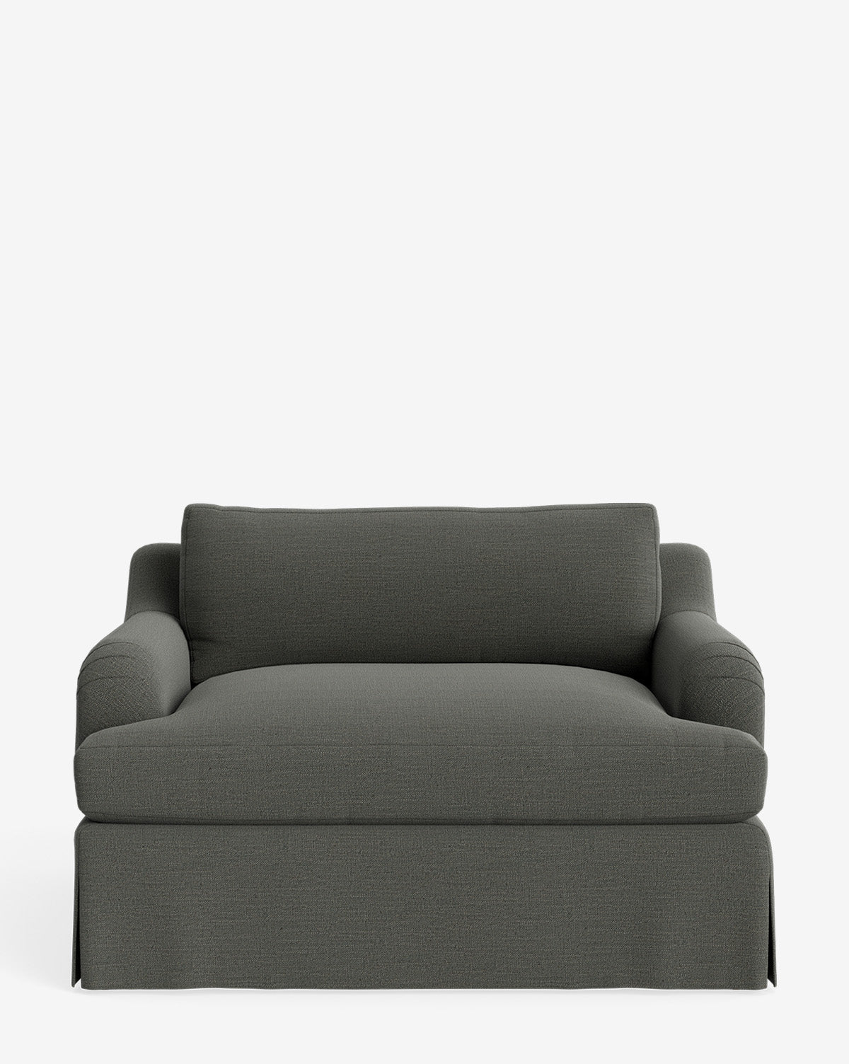 Fauteuil surdimensionné en tissu Crypton traditionnel avec revêtement anglais et silhouette à jupe pour le salon
