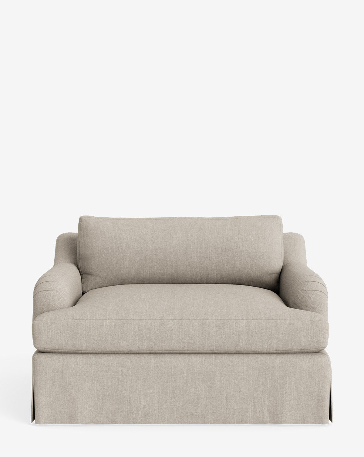 Fauteuil surdimensionné en tissu Crypton traditionnel avec revêtement anglais et silhouette à jupe pour le salon