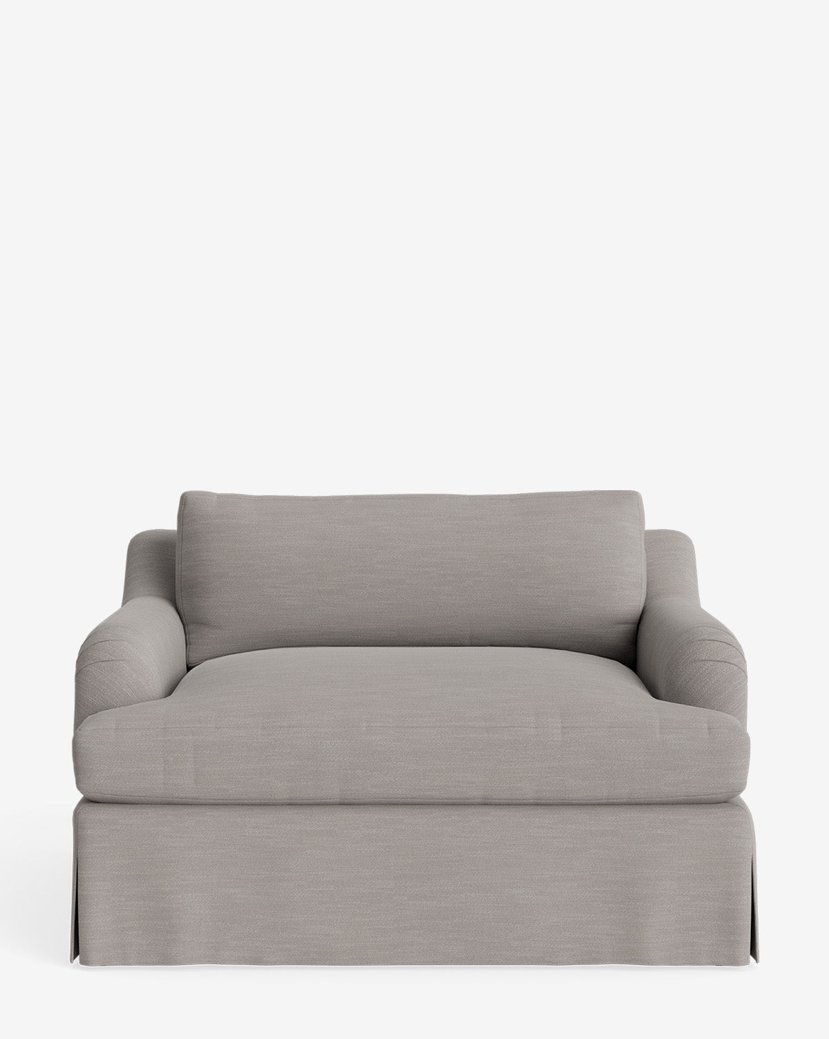 Fauteuil surdimensionné en tissu Crypton traditionnel avec revêtement anglais et silhouette à jupe pour le salon