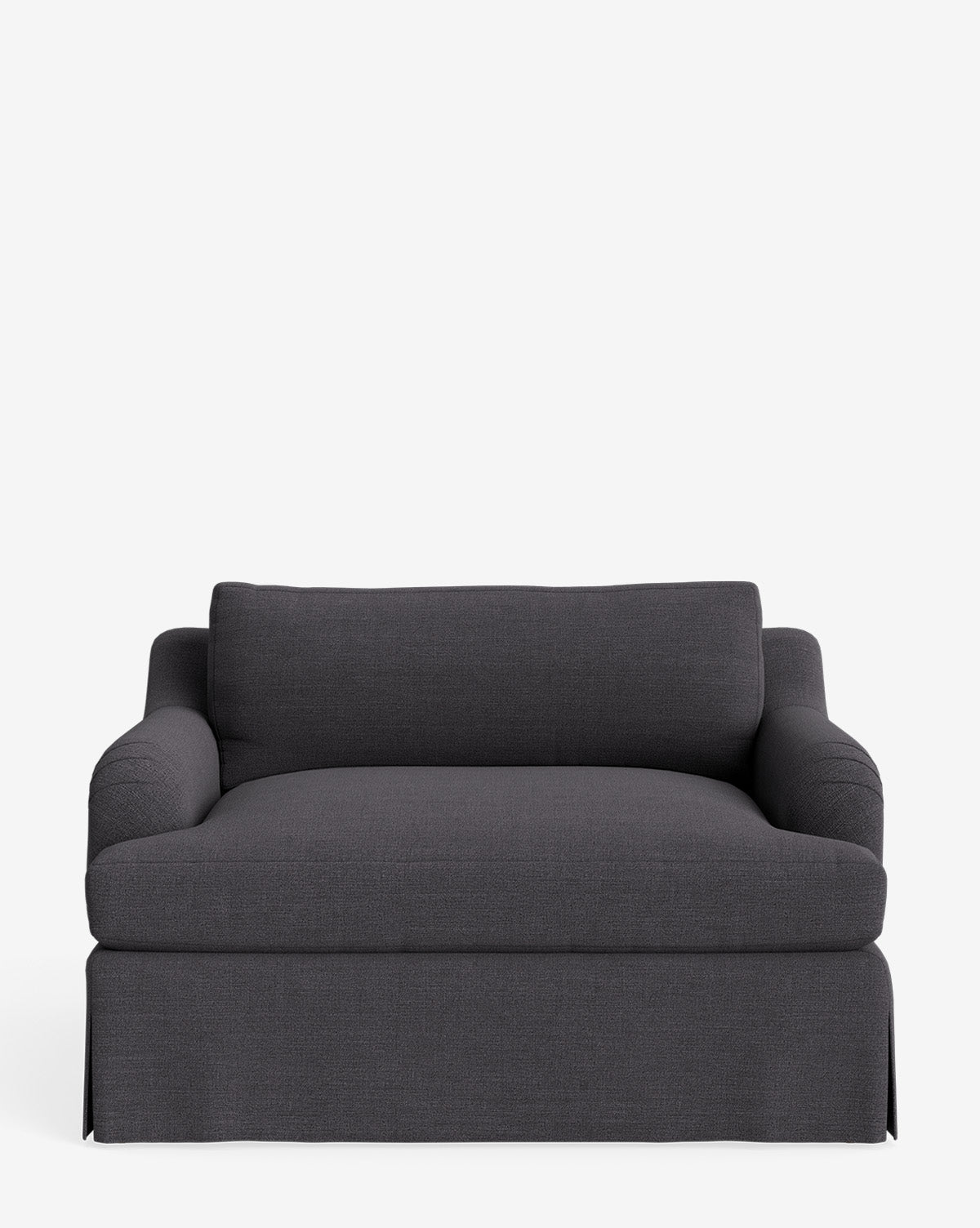 Fauteuil surdimensionné en tissu Crypton traditionnel avec revêtement anglais et silhouette à jupe pour le salon