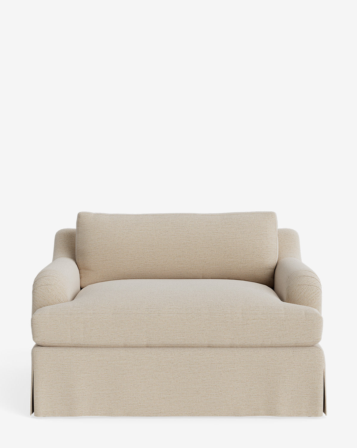 Fauteuil surdimensionné en tissu Crypton traditionnel avec revêtement anglais et silhouette à jupe pour le salon