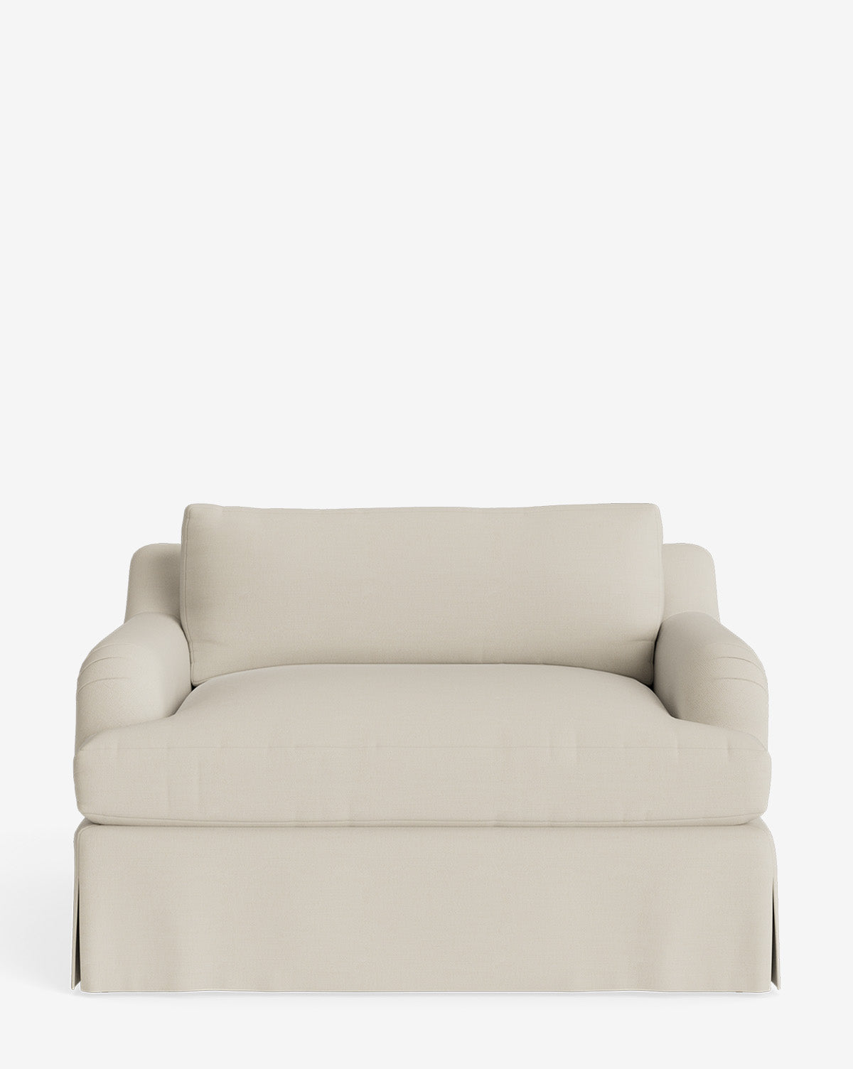 Fauteuil surdimensionné en tissu Crypton traditionnel avec revêtement anglais et silhouette à jupe pour le salon
