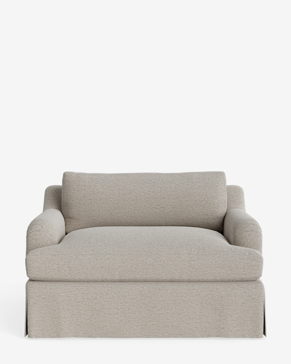 Fauteuil surdimensionné en tissu Crypton traditionnel avec revêtement anglais et silhouette à jupe pour le salon