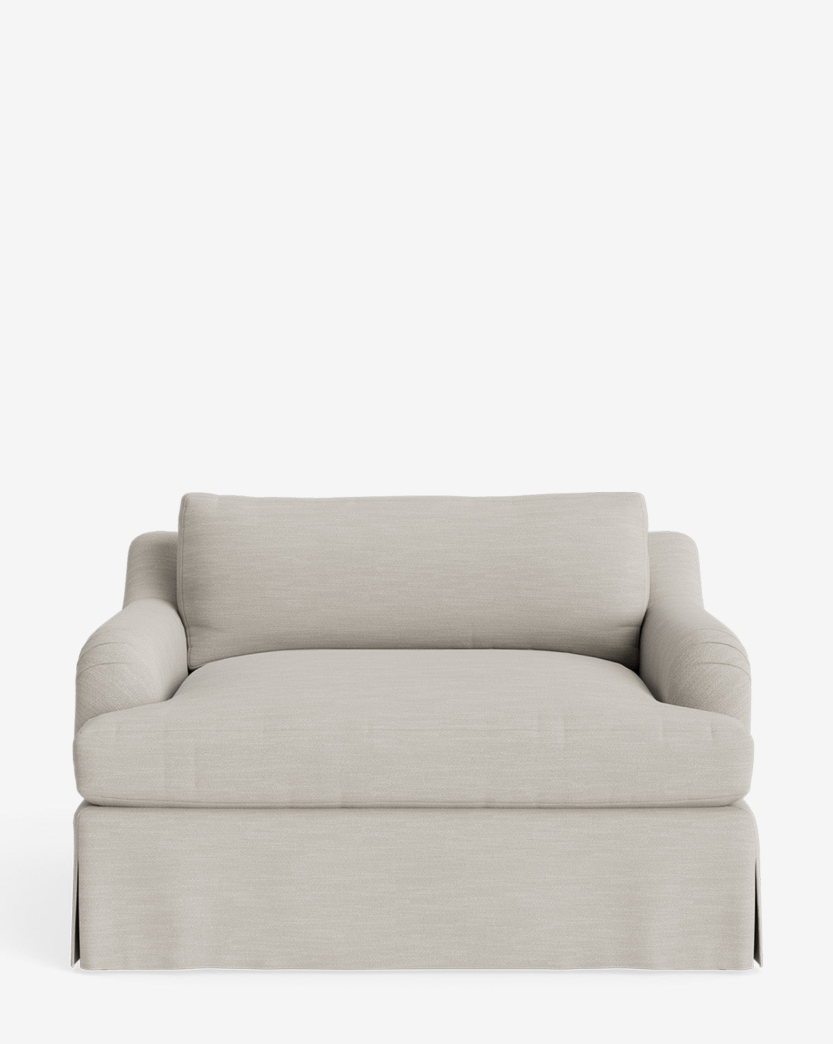 Fauteuil surdimensionné en tissu Crypton traditionnel avec revêtement anglais et silhouette à jupe pour le salon