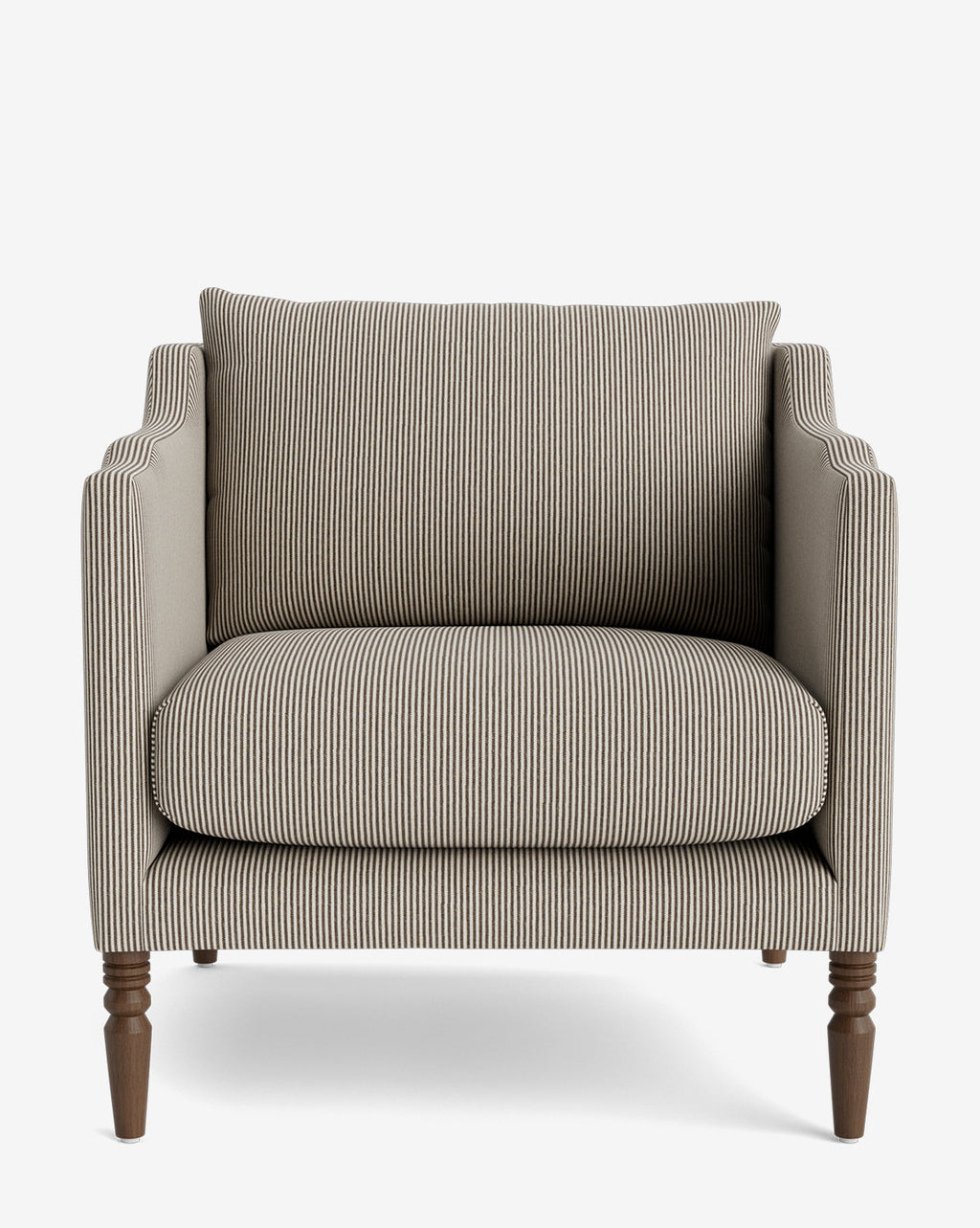 Fauteuil de salon rembourré traditionnel avec pieds tournés et accoudoirs attrayants pour le salon-2