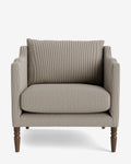 Fauteuil de salon rembourré traditionnel avec pieds tournés et accoudoirs attrayants pour le salon-2