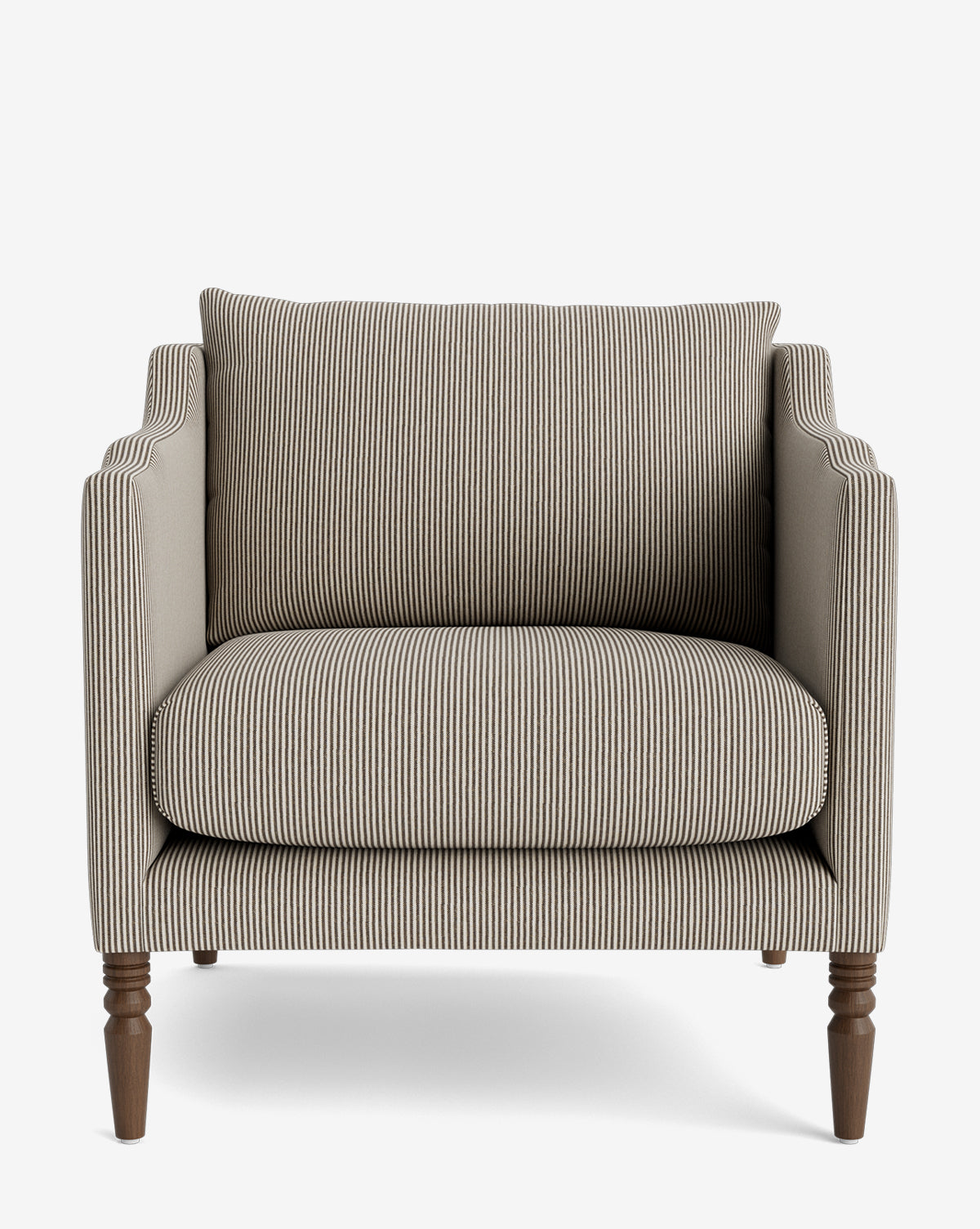 Fauteuil de salon rembourré traditionnel avec pieds tournés et accoudoirs attrayants pour le salon-2