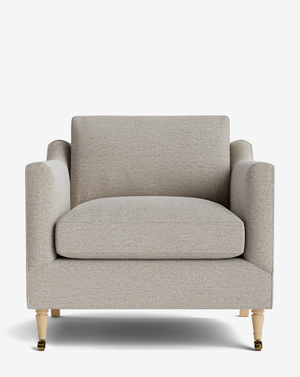 Fauteuil de salon classique capitonné avec rembourrage profond et silhouette ajustée pour le salon