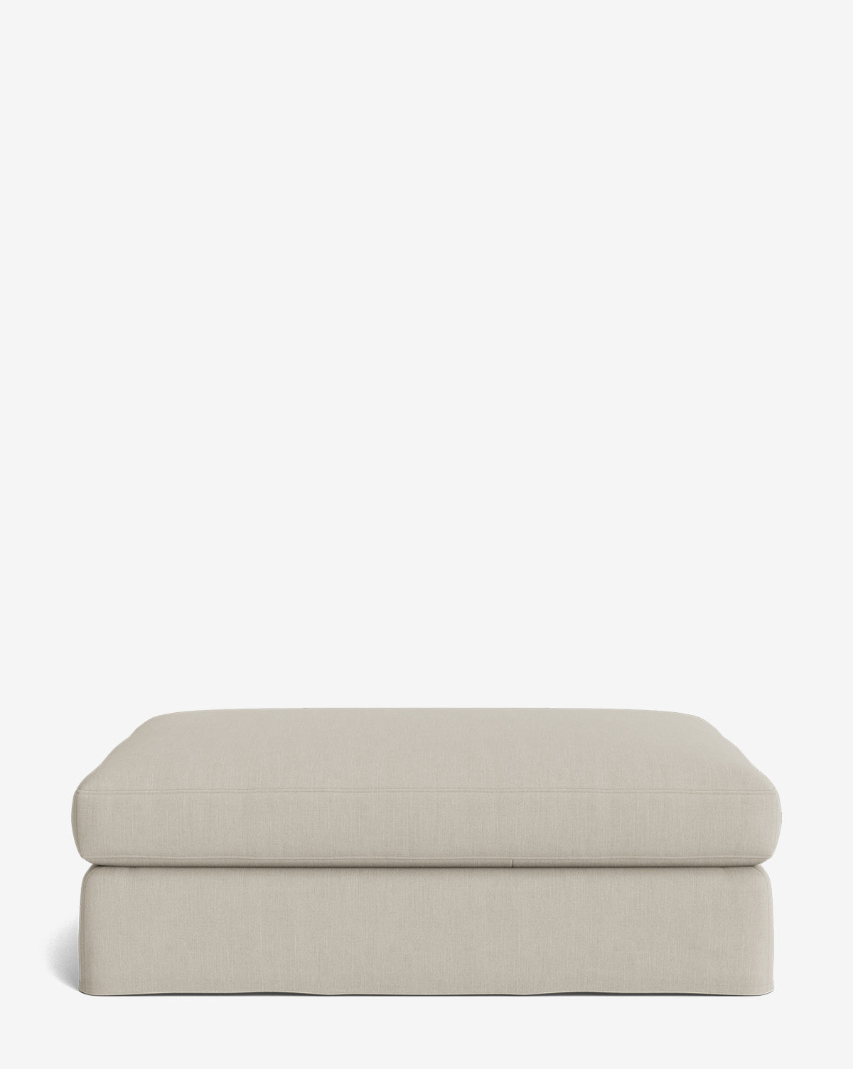 Pouf moderne déhoussable en tissu facile d'entretien et silhouette décontractée pour le salon