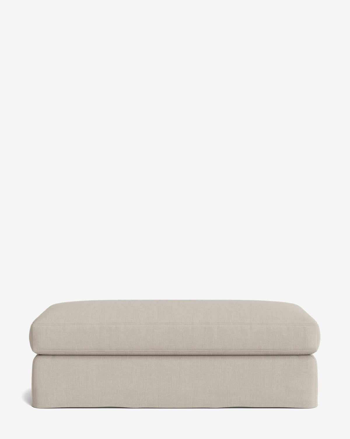 Pouf moderne déhoussable en tissu facile d'entretien et silhouette décontractée pour le salon